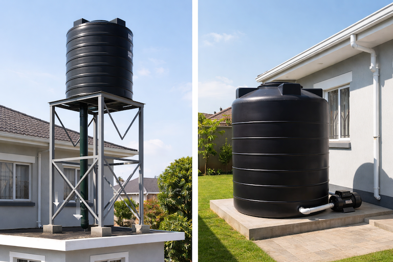 Water storage tanks for residential and commercial use